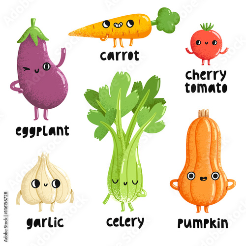 Veggie characters set 1