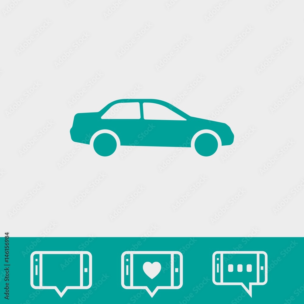 car icon stock vector illustration flat design car icon stock vector illustration flat design