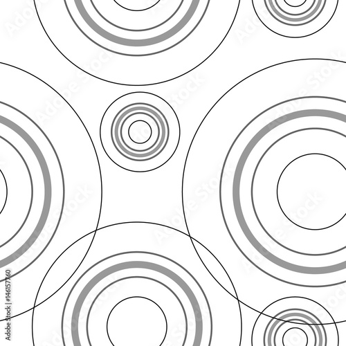 Seamless monochrome circles pattern