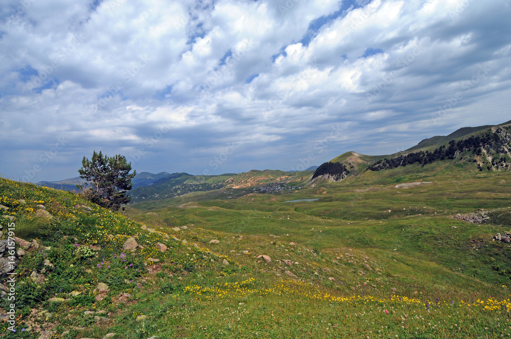 Obraz premium Artvin,is a city in northeastern Turkey about 30 km inland from the Black Sea.There are amazing plateaus and small crater lakes on the its muntains.