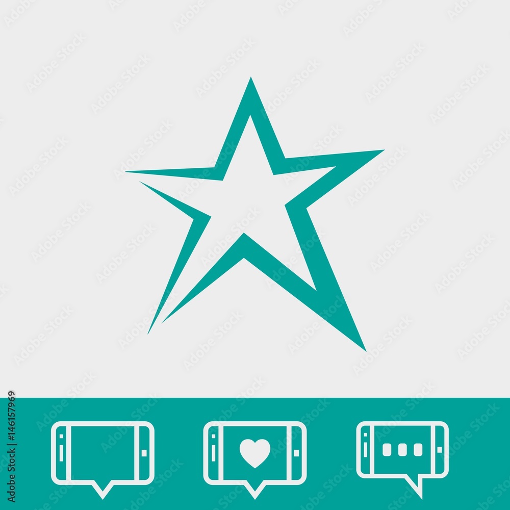 star icon stock vector illustration flat design star icon stock vector illustration flat design