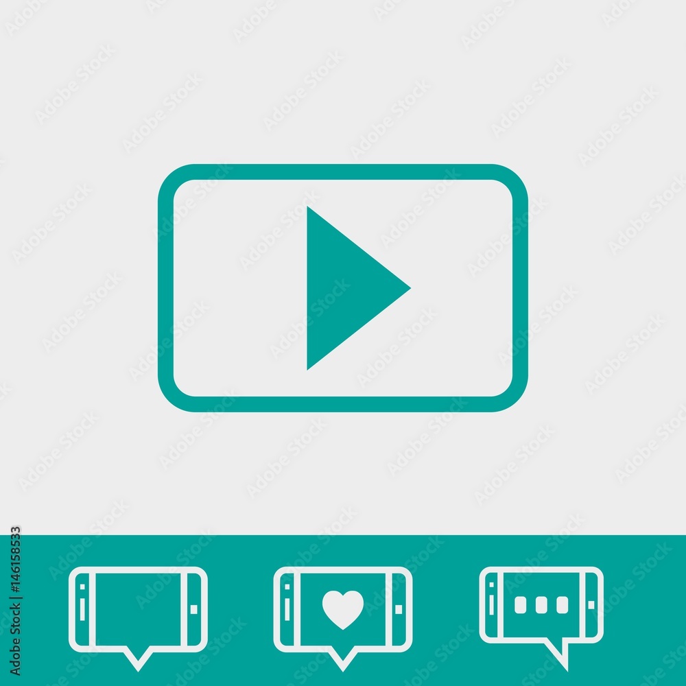 video icon stock vector illustration flat design video icon stock vector illustration flat design