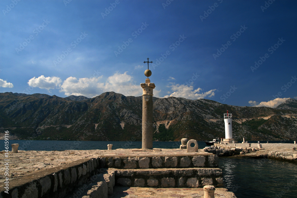 Our Lady of the Rocks, small artificial island close to Perast, Montenegro