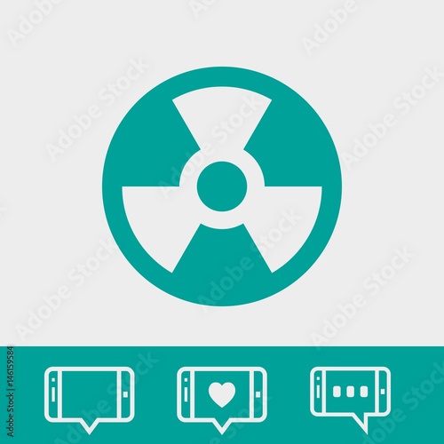 radioactive icon stock vector illustration flat design
