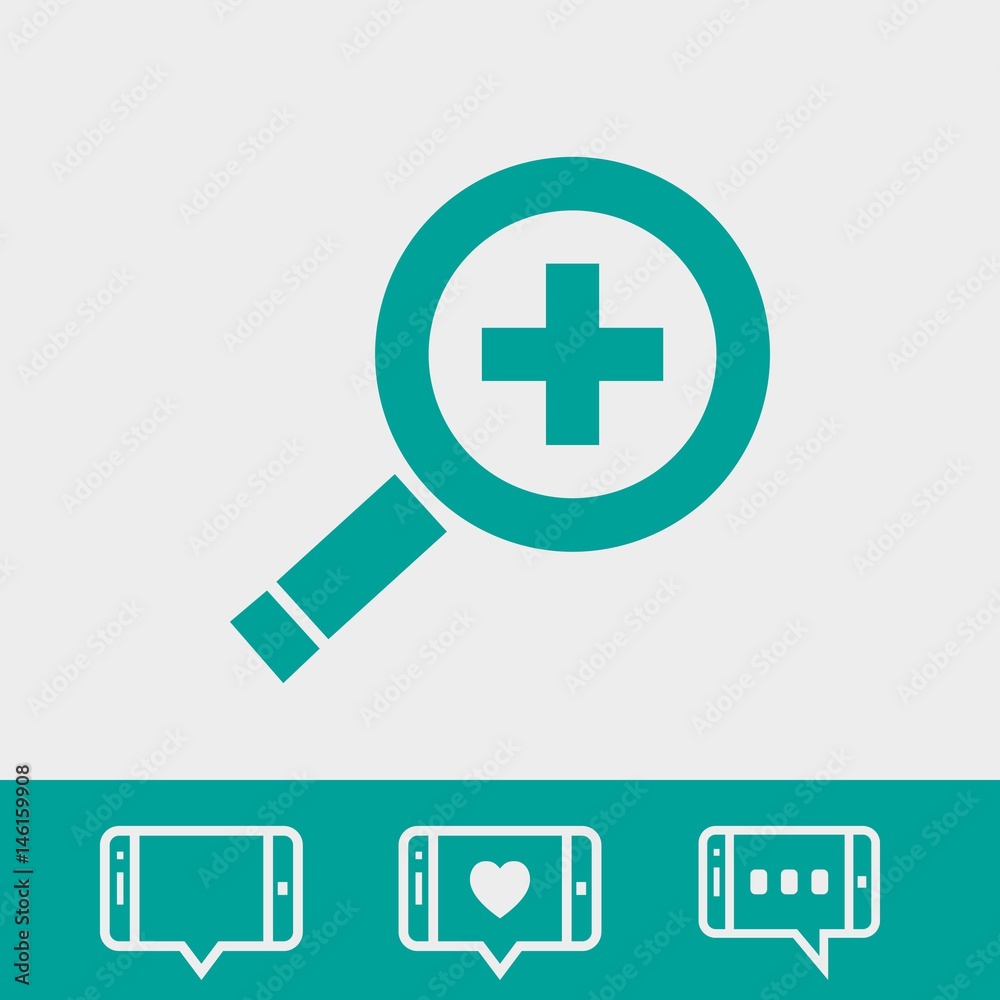 Fototapeta premium search icon stock vector illustration flat design