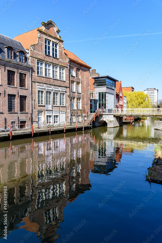 Obraz premium Fluss Leie in Gent