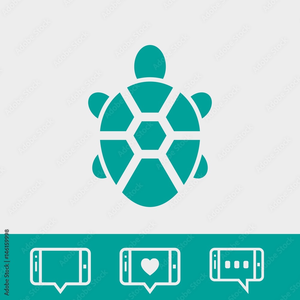 Fototapeta premium turtle icon stock vector illustration flat design