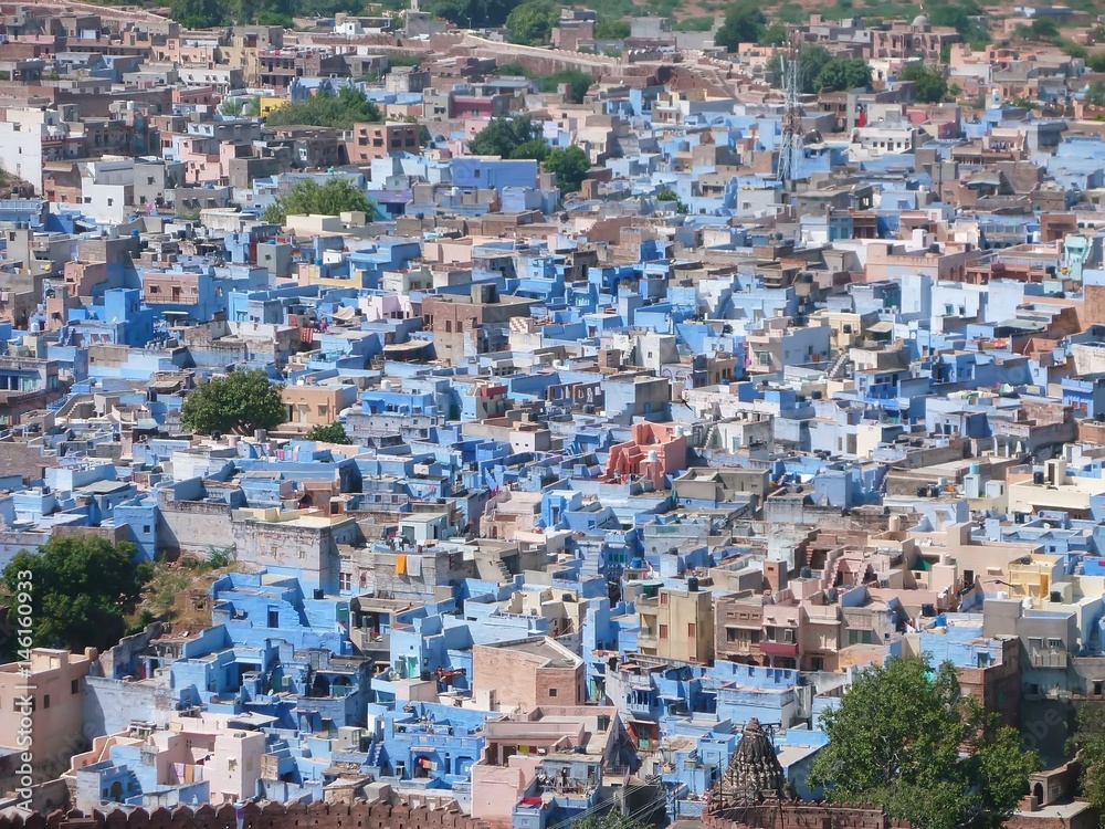 Jodhpur, vue sur la ville bleue (Inde)