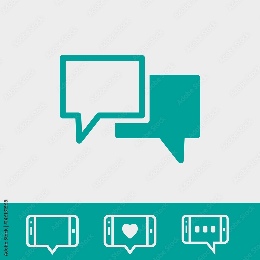 Speech Bubbles Icon. Chat pictogram icon stock vector illustration Speech Bubbles Icon. Chat pictogram icon stock vector illustration