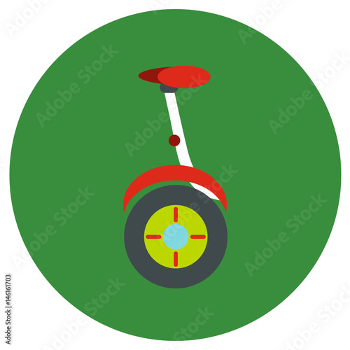 Gyroscope. Vector icons in a flat style on a color road background