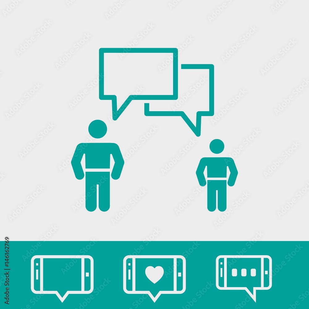 speaking of people, the chat icon stock vector illustration speaking of people, the chat icon stock vector illustration