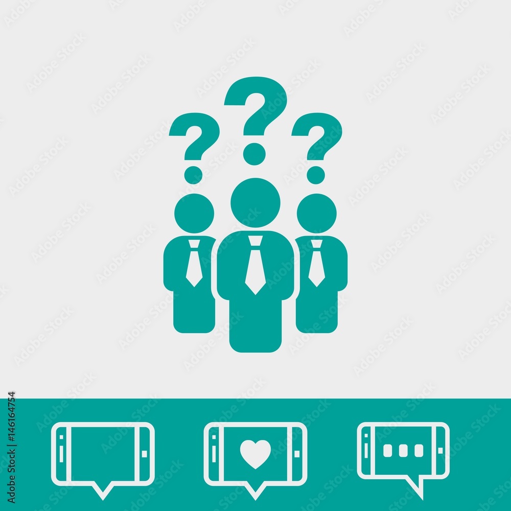 question mark over people icon stock vector illustration question mark over people icon stock vector illustration