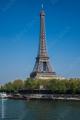 Tour Eiffel (Eiffel tower) from the Seine River. Paris. France. © dbrnjhrj