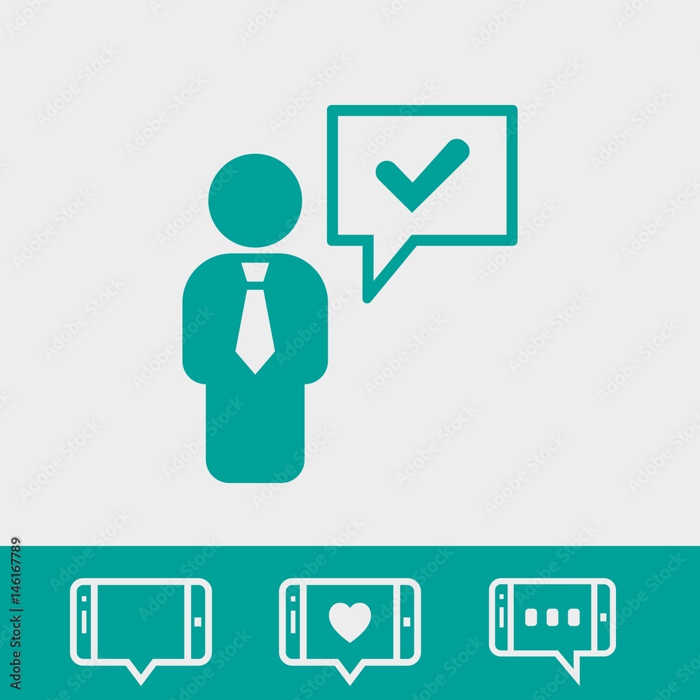 Speech Bubbles Icon. Chat pictogram icon stock vector illustration Speech Bubbles Icon. Chat pictogram icon stock vector illustration
