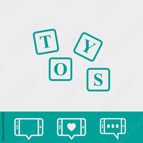 toys icon stock vector illustration flat design