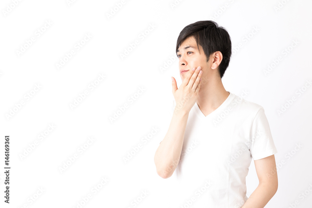 portrait of young asian man isolated on white background portrait of young asian man isolated on white background