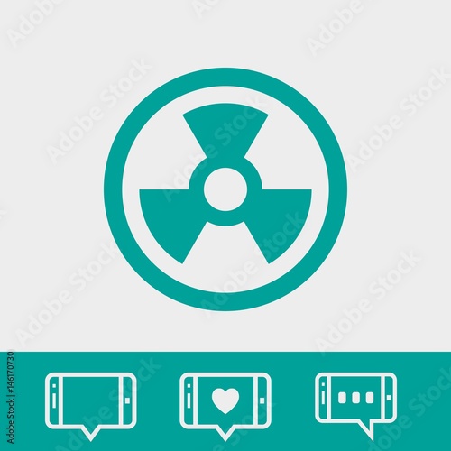 radioactive icon stock vector illustration flat design