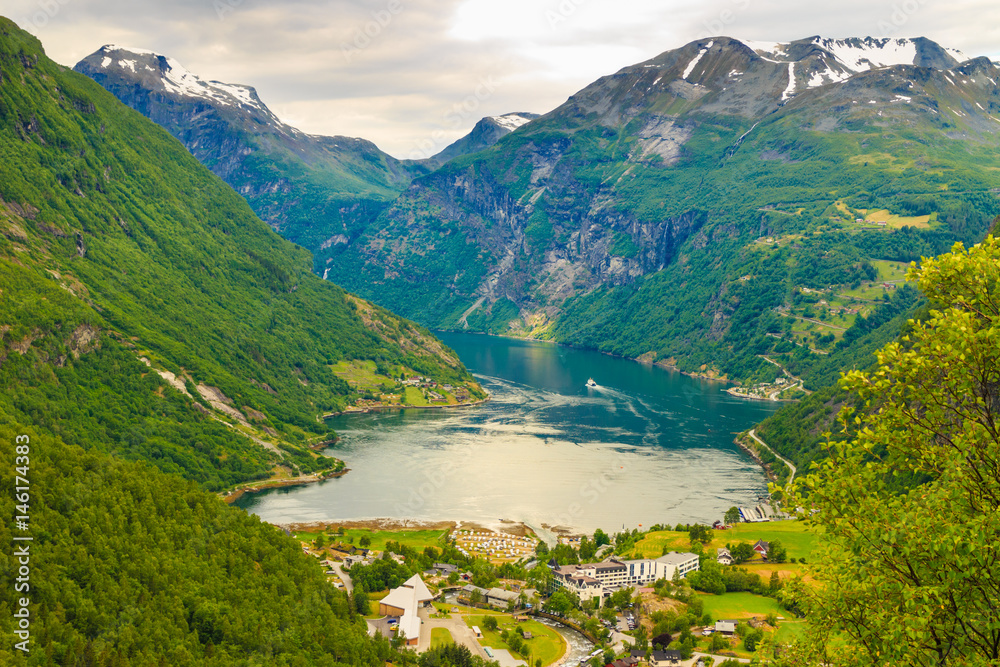 View on Geirangerfjord in Norway