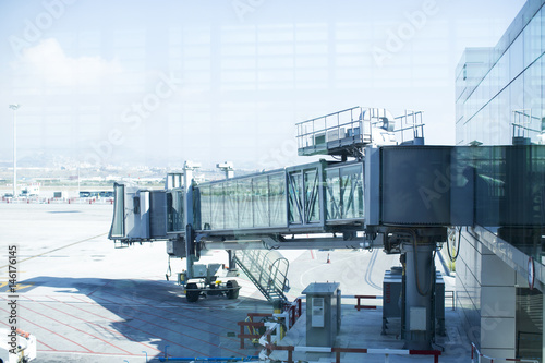 Canvas Print Aerobridge at airport