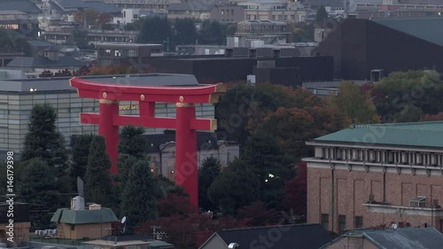 View of Japanese city of Kyoto photo