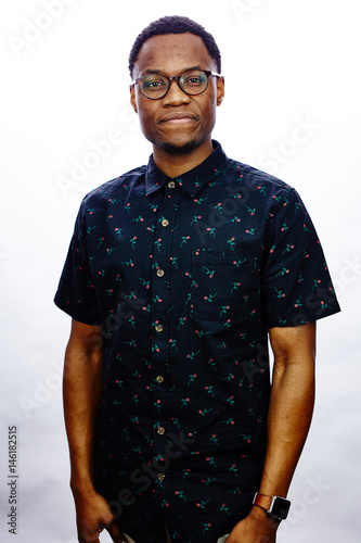 attractive young black male studio no smile