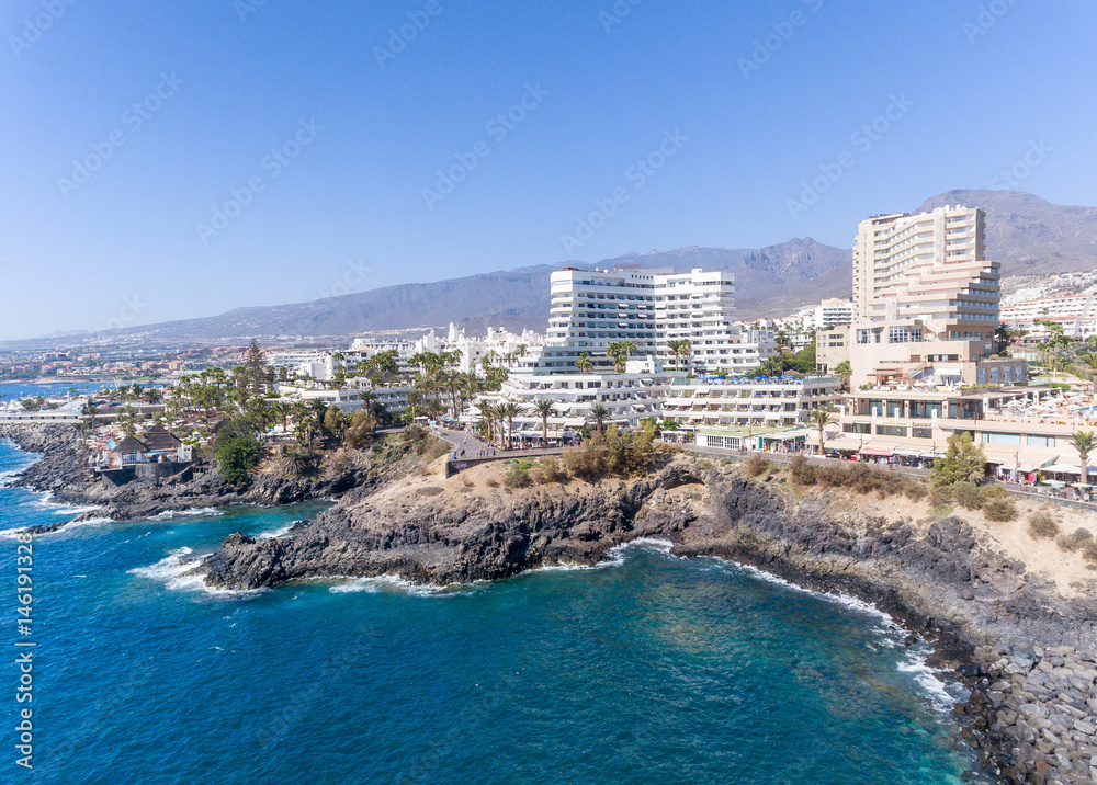 Adeje Coast, aerial view of Tenerife, Canary Islands