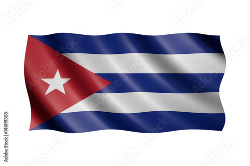 Free Download Flag of Cuba isolated on white, 3d illustration - GFXLoad