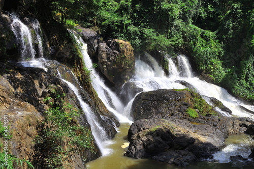 Fototapeta Naklejka Na Ścianę i Meble -  Pha Sua waterfall ; located in Jum Bae district, 26 kms from Maehongson Thailand.