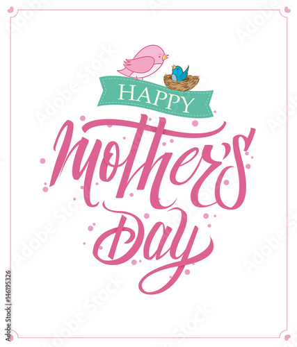 Happy Mother   s Day vector design. Used such as greeting and gift card.