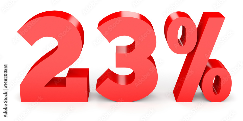 Twenty three percent off. Discount 23 %. Twenty three percent off. Discount 23 %.