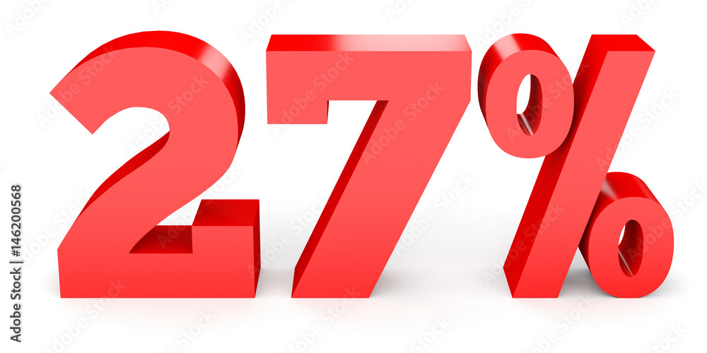 Twenty seven percent off. Discount 27 %. Twenty seven percent off. Discount 27 %.