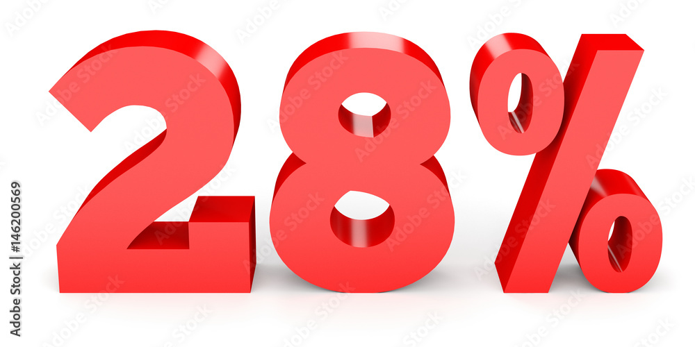 Twenty eight percent off. Discount 28 %. Twenty eight percent off. Discount 28 %.