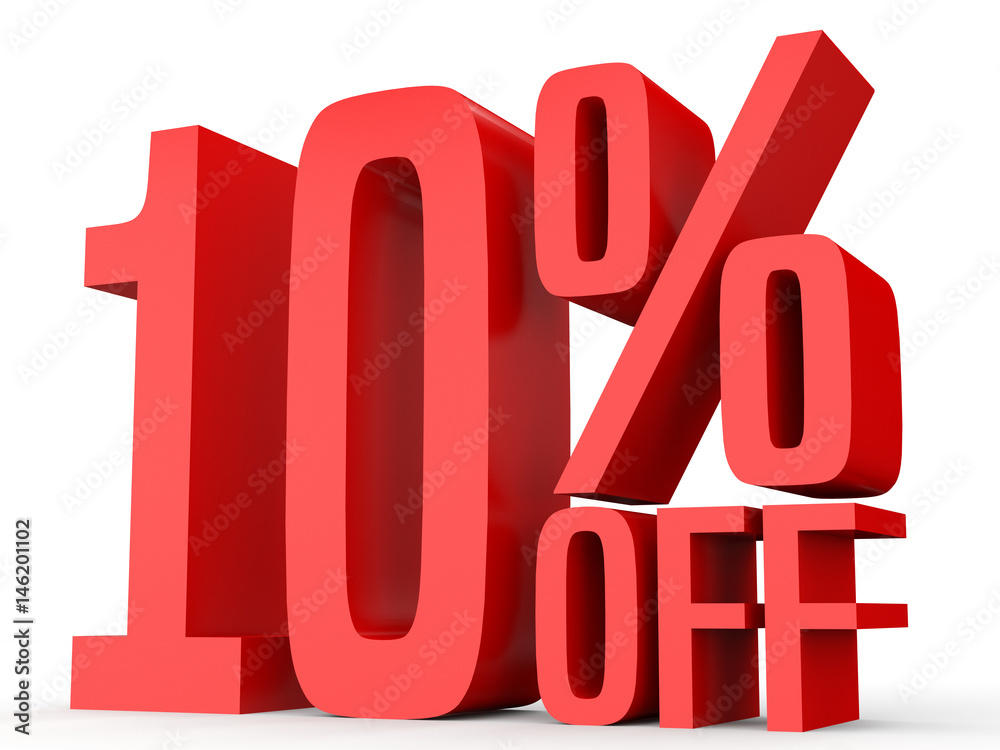 Ten percent off. Discount 10 %. Ten percent off. Discount 10 %.