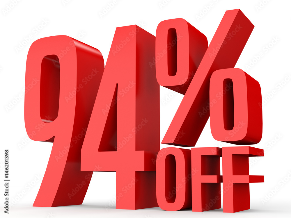 Ninety four percent off. Discount 94 %. Ninety four percent off. Discount 94 %.