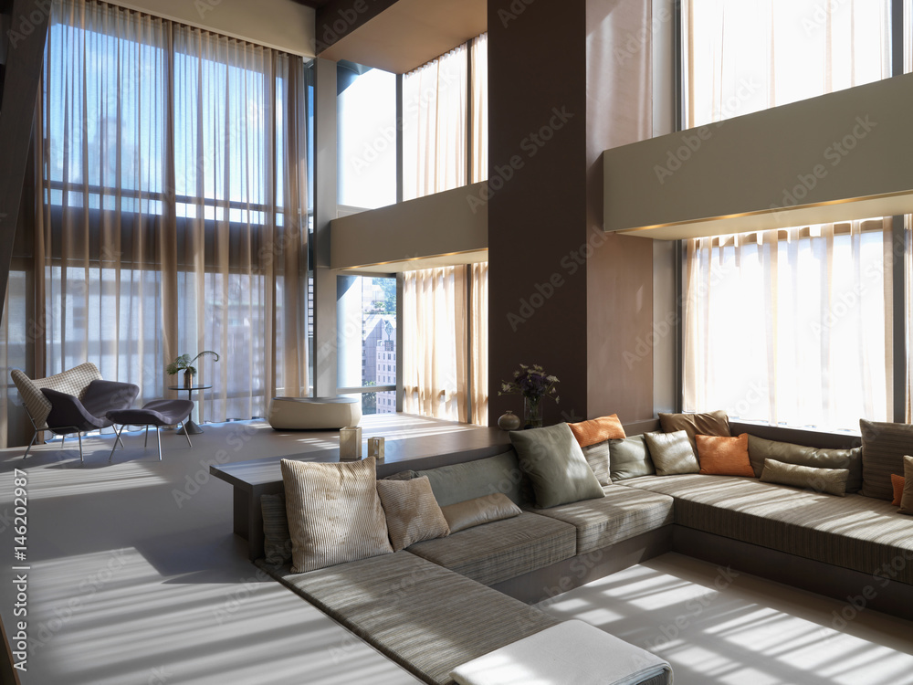 Modern step down living room deals