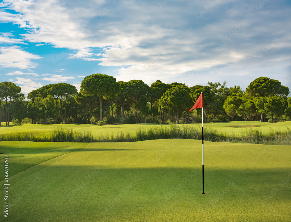 Obraz premium Golf course during summer