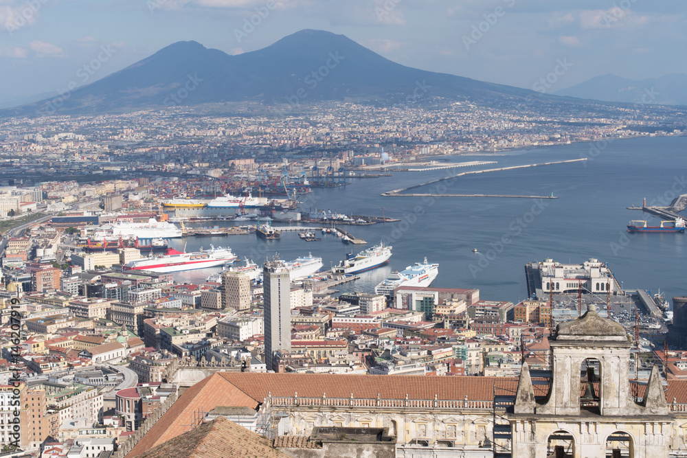 Naples skyline with Vesuvius