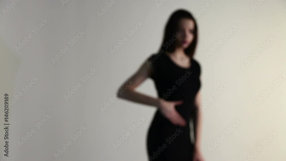 Abstract blurred silhouette of a young woman Abstract blurred silhouette of a young woman
