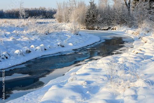 Small river in winter © Keijo