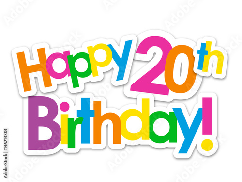 "HAPPY 20th BIRTHDAY" Card