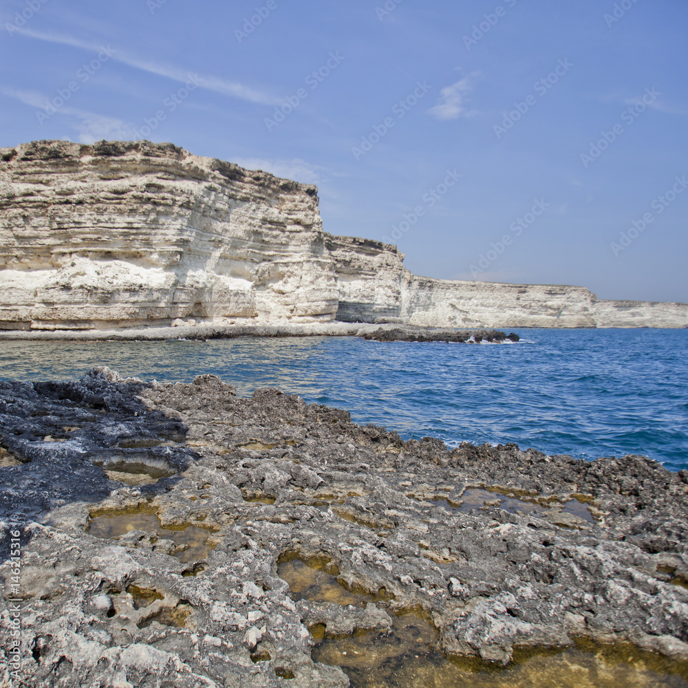 Rocky coast of Cape Tarhankut. Crimea