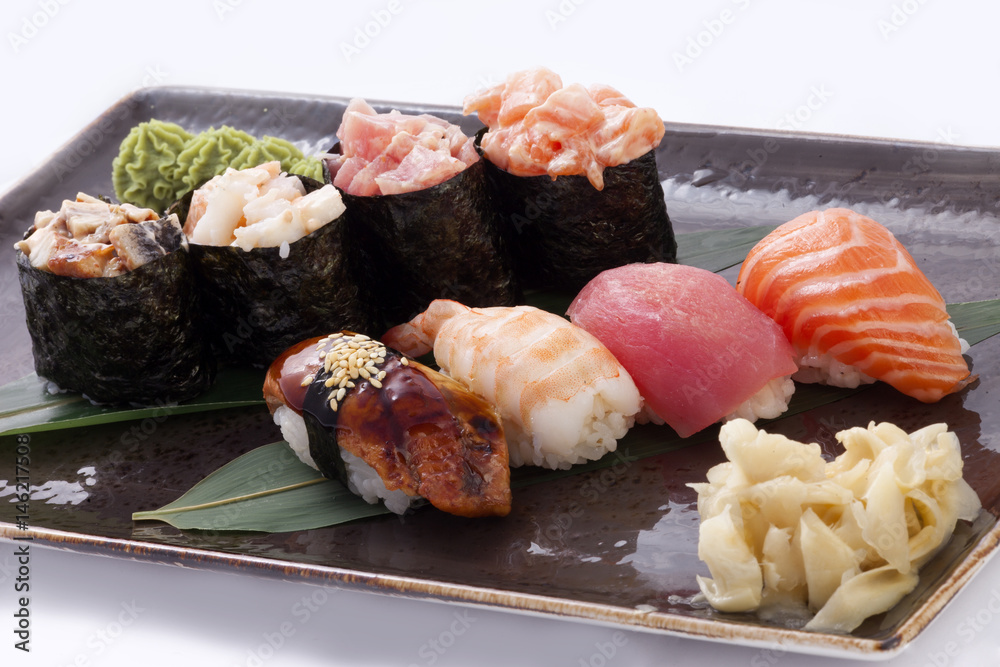 Assorted sushi Japanese classic Assorted sushi Japanese classic