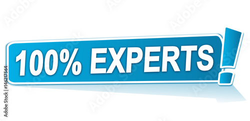 100 pour 100 experts sur étiquette bleue