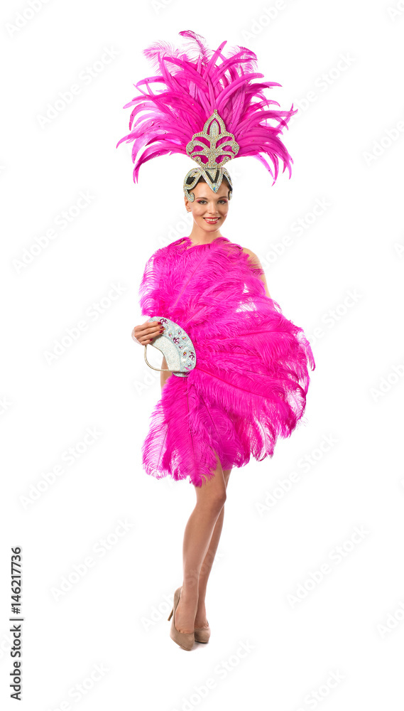 Beautiful Girl in carnival costume, isolated on white background. Beautiful Girl in carnival costume, isolated on white background.