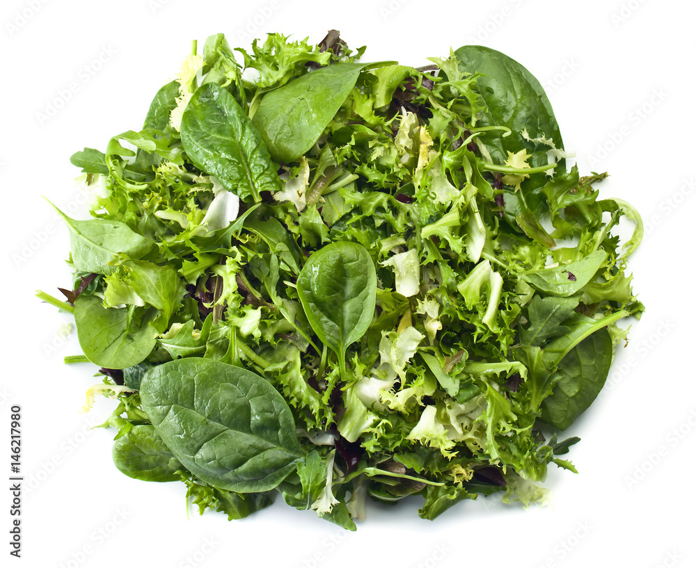 Fresh green salad isolated on white background Fresh green salad isolated on white background
