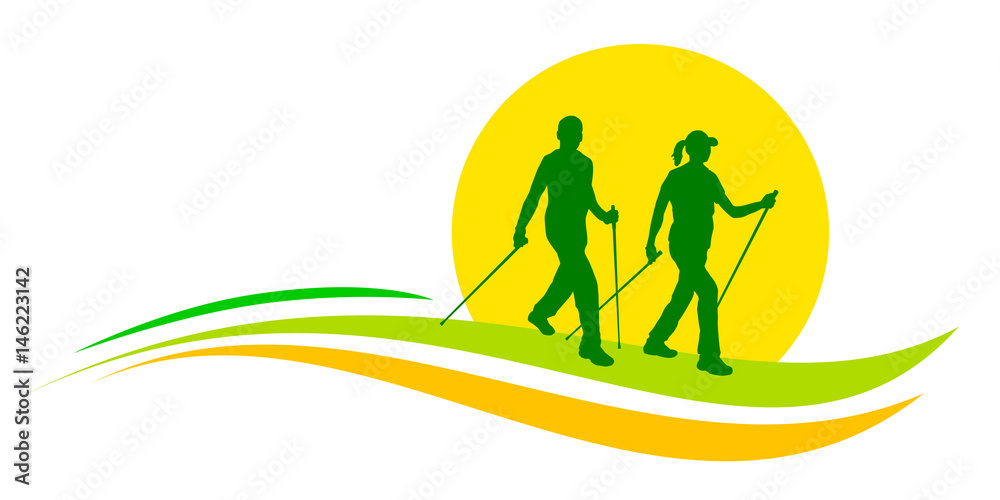 Fototapeta premium Nordic Walking - 81