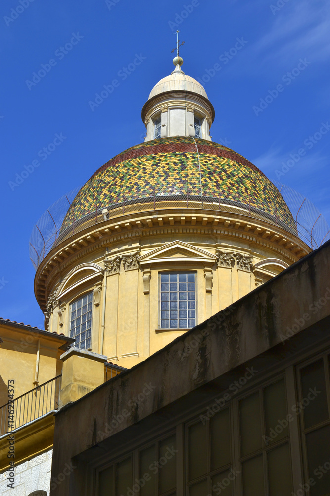 Dome of Nice Cathedral (Basilique-Cathedrale Sainte-Marie et Sainte-Reparate de Nice)