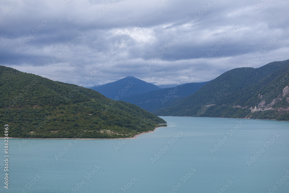 Majestic mountain lake in Georgia.