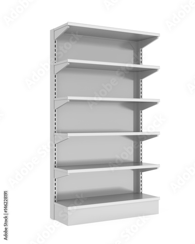 Empty Store Shelves Isolated