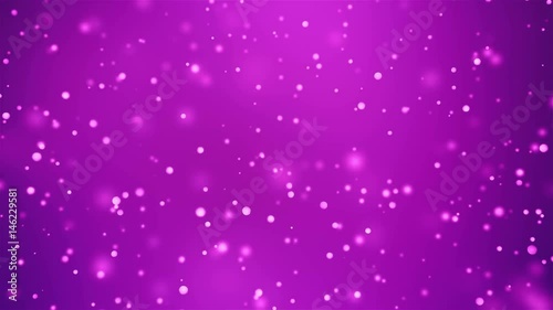  Loopable CGI animation of sparkling particles and bokeh lights floating against purple background  photo